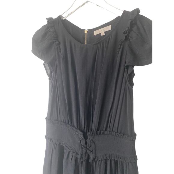 SANDRO BLACK CORSET ROMPER PLAYSUIT SIZE 2 - Picture 2 of 7